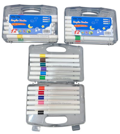 MARCADORES ACRILICOS X12 COLORES 