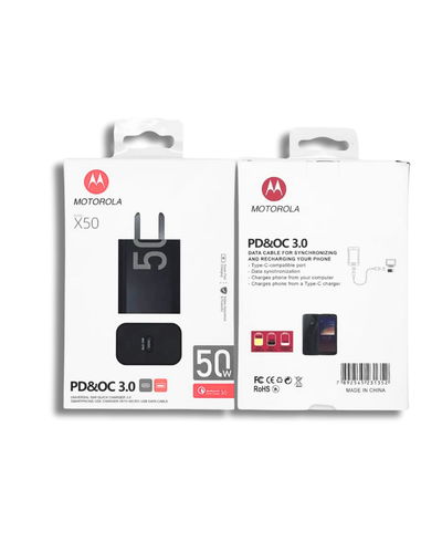 CARGADOR RAPIDO X50 MOTOROLA CABEZAL C 50W