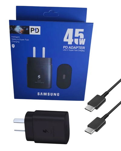 CARGADOR RAPIDO CABEZAL + CABLE 45W USB C