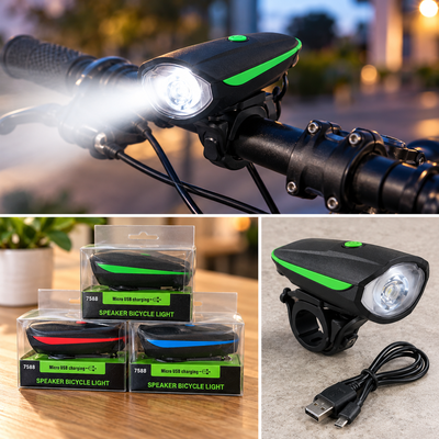 LUZ RECARGABLE DE BICI C/ BOCINA