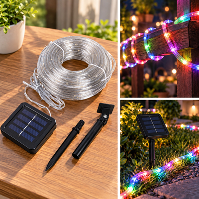 TIRA LED SOLAR MULTICOLOR 20 METROS 