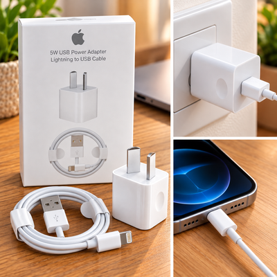 CARGADOR IPHONE CABEZAL + CABLE 5W