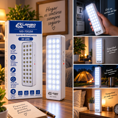 LUZ DE EMERGENCIA USB 30 LED LAMBO