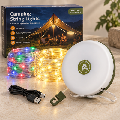 TIRA LED SOLAR RGB/CALIDO CAMPING ENROLLABLE 8M