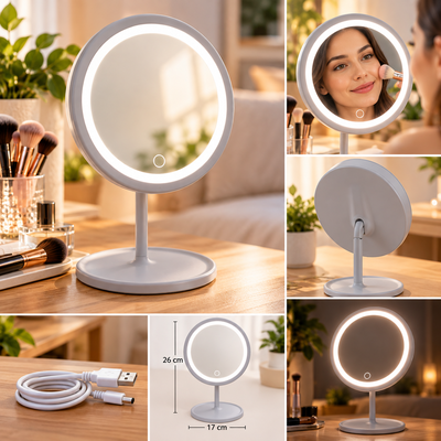  ESPEJO LED USB REGULABLE LUZ FRIA 