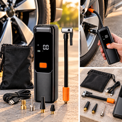 COMPRESOR DE AIRE PORTATIL RECARGABLE