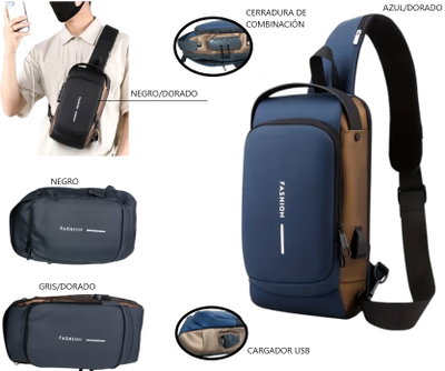 MOCHILA PECHERA ANTIRROBO CON CLAVE P-260KA
