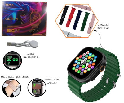 OFERTA!! RELOJ C/7 MALLAS SMART ULTRA 10 BIG 
