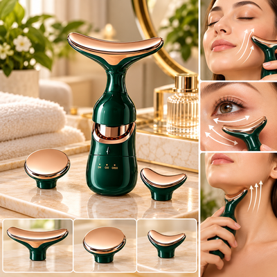 MASAJEADOR FACIAL 3 EN 1 MICROCORRIENTE A PILA