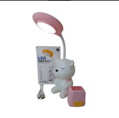 LAMPARA OSO CON SACAPUNTAS Y  PORTALAPICES 