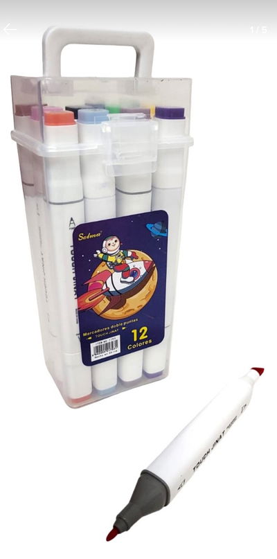 MARCADORES X12 DOBLE PUNTA
