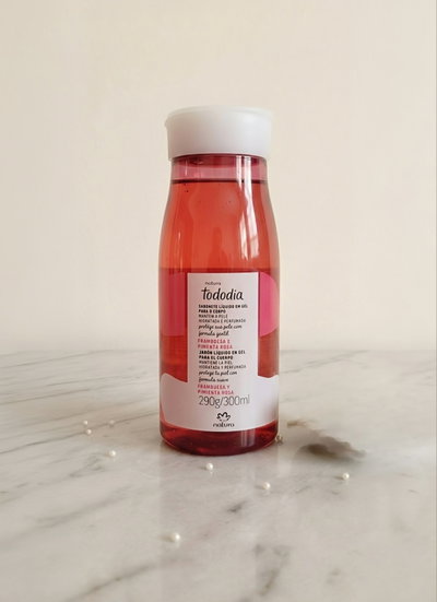 Jabon liquido corporal Frambuesa y pimienta rosa