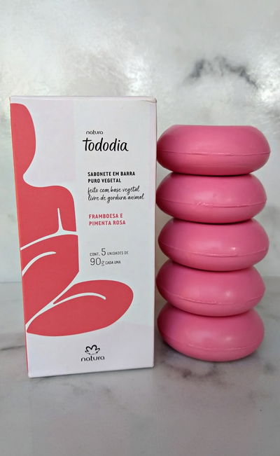  Jabones en barra Frambuesa y Pimienta rosa 