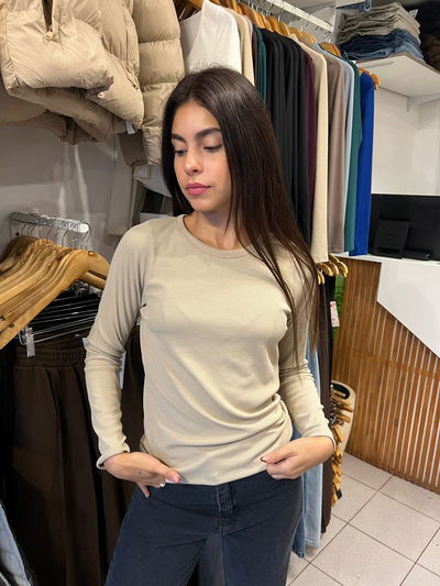 Remera de morley beige