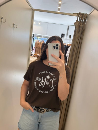 Remera coffe marron