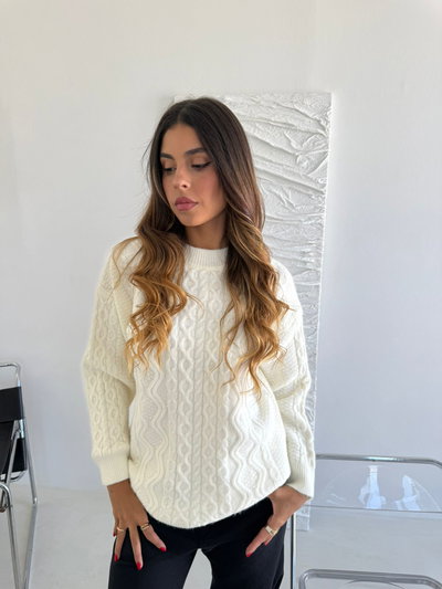 SWEATER BLANCO BORDADO