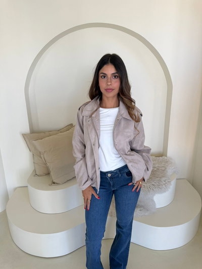 CAMPERA GAMUZADA BEIGE