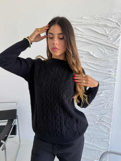 SWEATER NEGRO BORDADO