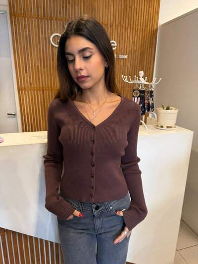CAMPERA HILO MARRON