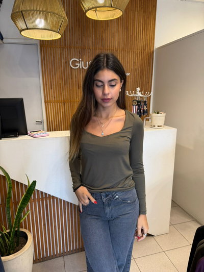 REMERA MANGAS LARGAS EXAGONAL VERDE