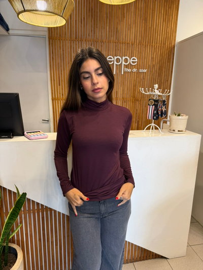 REMERA MNAGAS LARGAS POLERA VINO