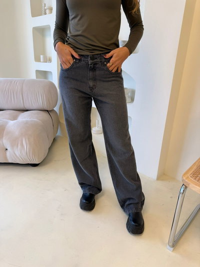 JEAN WIDE LEG GRIS
