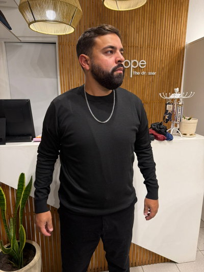 SWEATER CUELLO REDONDO NEGRO