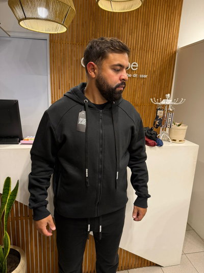 CAMPERA ALGODON NEGRA