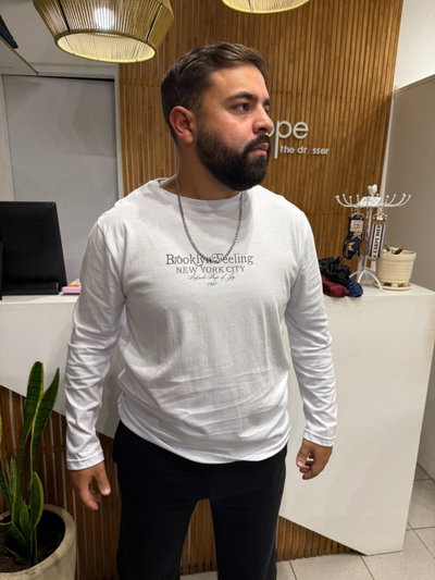 REMERA MANGAS LARGAS BLANCA