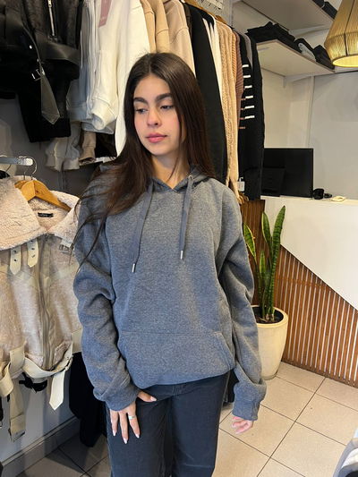 Buzo promo gris liso