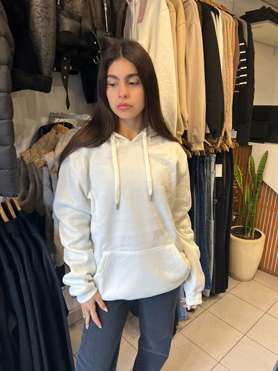 Buzo promo blanco liso