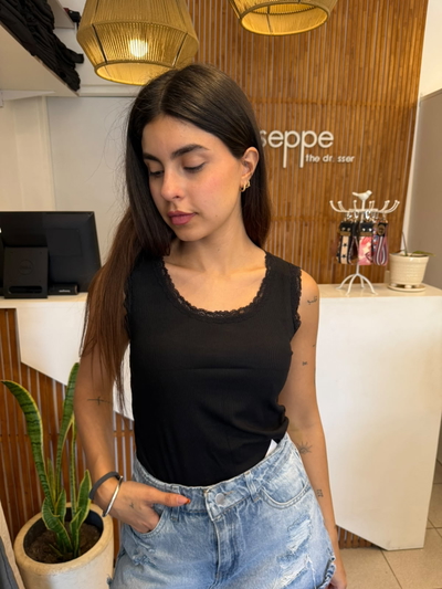 MUSCULOSA MORLEY ELASTIZADA C/ BRODERI