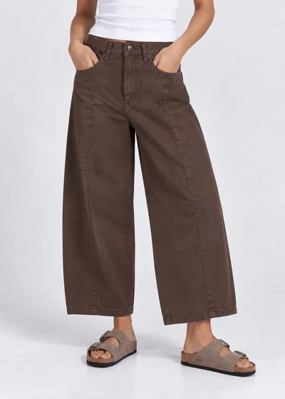 JEAN CROPPED MARRON