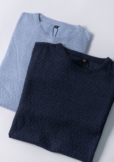 sweaters pintas celeste y azul