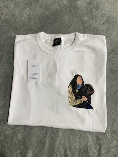 Remera MASCOTA XL BORDADA