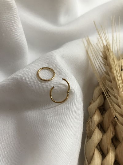 Argollitas doradas (elegí tamaño)(precio por par)