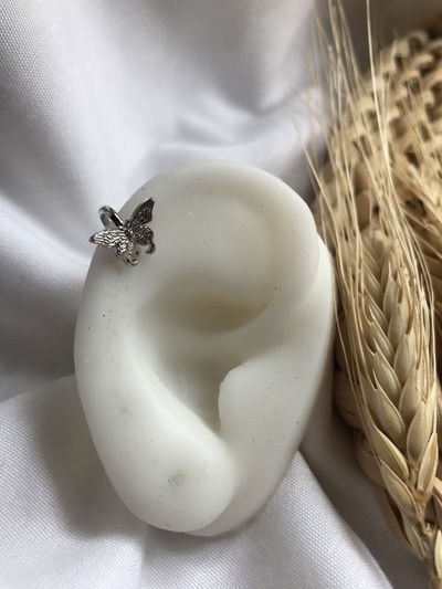 Cuff mariposa (acero blanco)