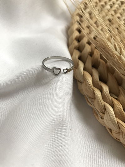 Anillo corazón y corazoncito