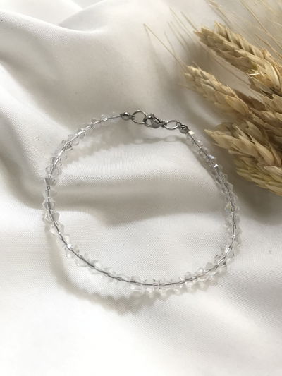 Pulseras cristal blanca