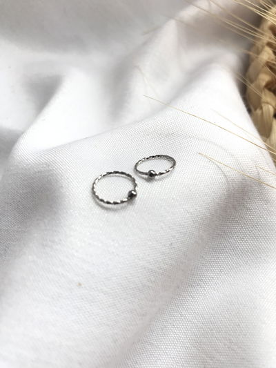 Piercing Argollita ACERO BLANCO mini (precio por par)