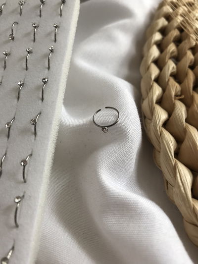 Piercing Argollita strass         (precio x2 unidades)