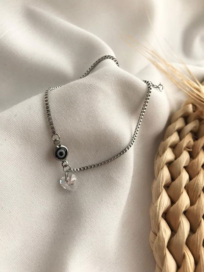 Pulsera/tobillera ojito y corazón