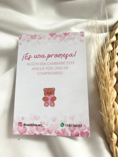 Tarjeta promesa solo para ella