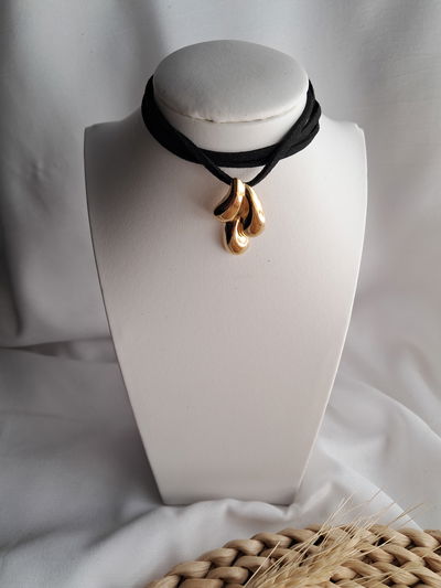 Choker dorado gotas