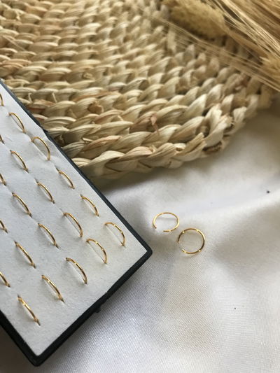 Piercing argollita acero dorado ( precio x 2 unidades)