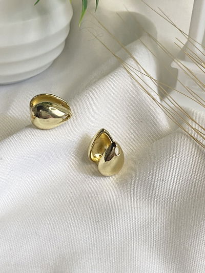 Aros dorados doble gota
