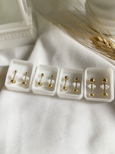 Abridores dorados bolita ( elegí tamaño)