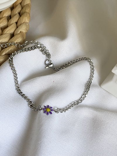 Pulsera margarita violeta