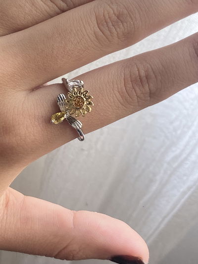 Anillo girasol giratorio anti ansiedad