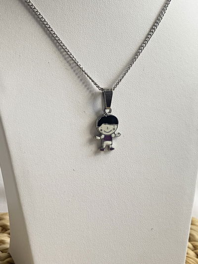 Collar nene remera bordó